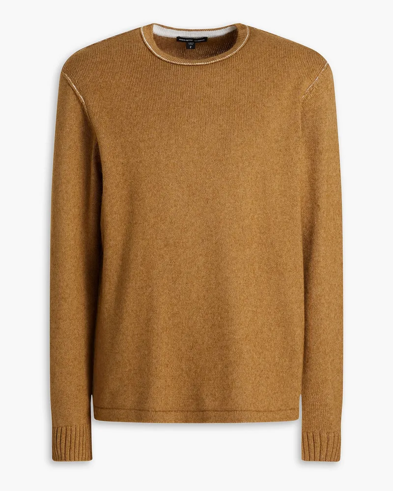 James Perse Cotton, wool and mohair-blend sweater - Brown Brown