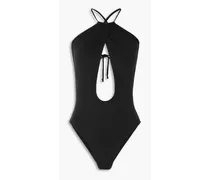 Olympia cutout halterneck swimsuit - Black