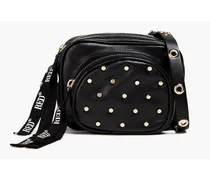 Double Disco studded leather shoulder bag - Black