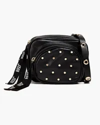 RED Valentino Double Disco studded leather shoulder bag - Black Black