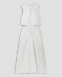 Proenza Schouler Cutout cotton-poplin midi dress - White White