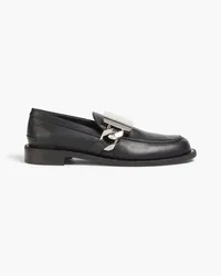 J.W.Anderson Gourmet chain-embellished leather loafers - Black Black