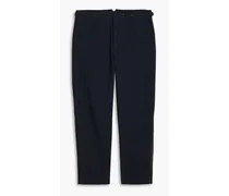 Chester wool-blend crepe pants - Blue
