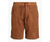 Cotton-jersey shorts - Brown