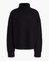 Nili Lotan Amaya oversized ribbed cashmere turtleneck sweater - Blue Blue