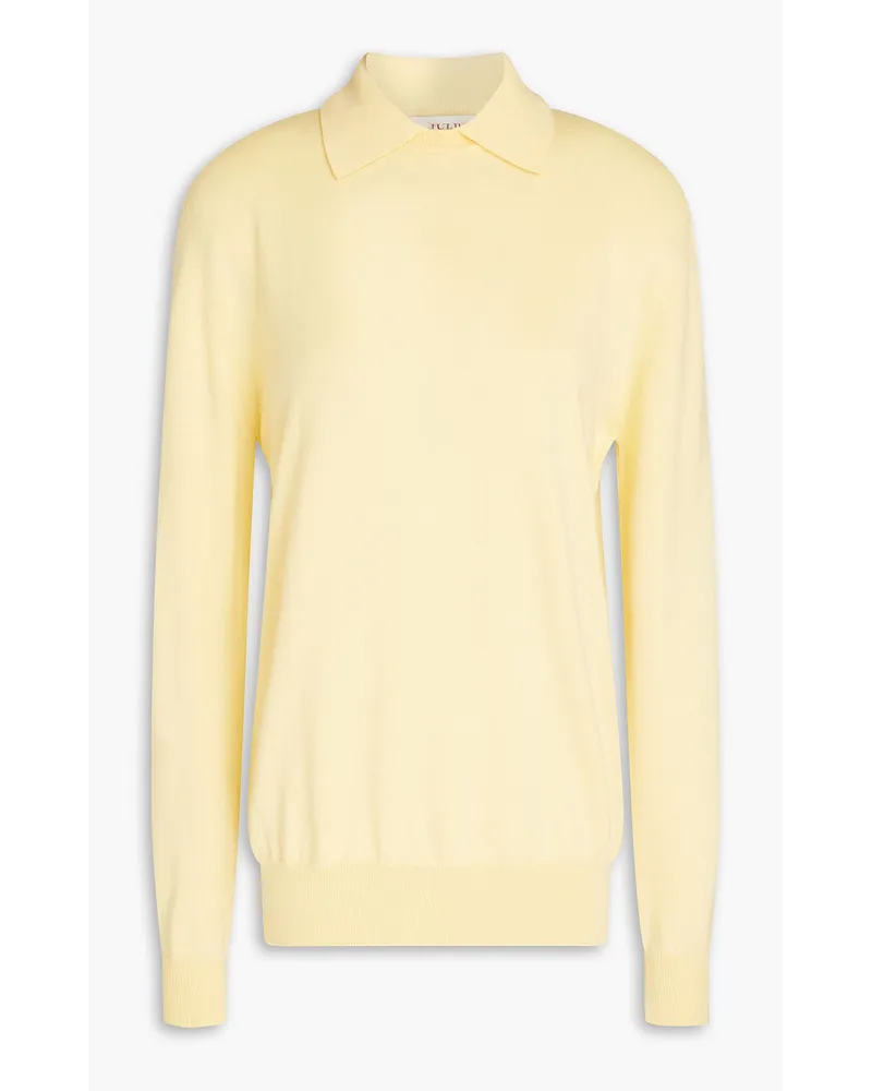 Giuliva Heritage Collection Grazia cotton polo sweater - Yellow Yellow