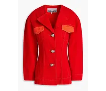 Two-tone denim jacket - Red