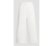 Cotton-twill culottes - White