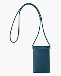 Maison Margiela Pebbled-leather pouch - Blue - OneSize Blue