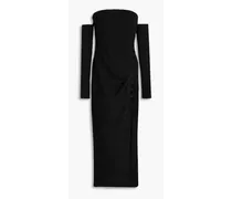 Capri strapless cutout stretch-jersey midi dress - Black