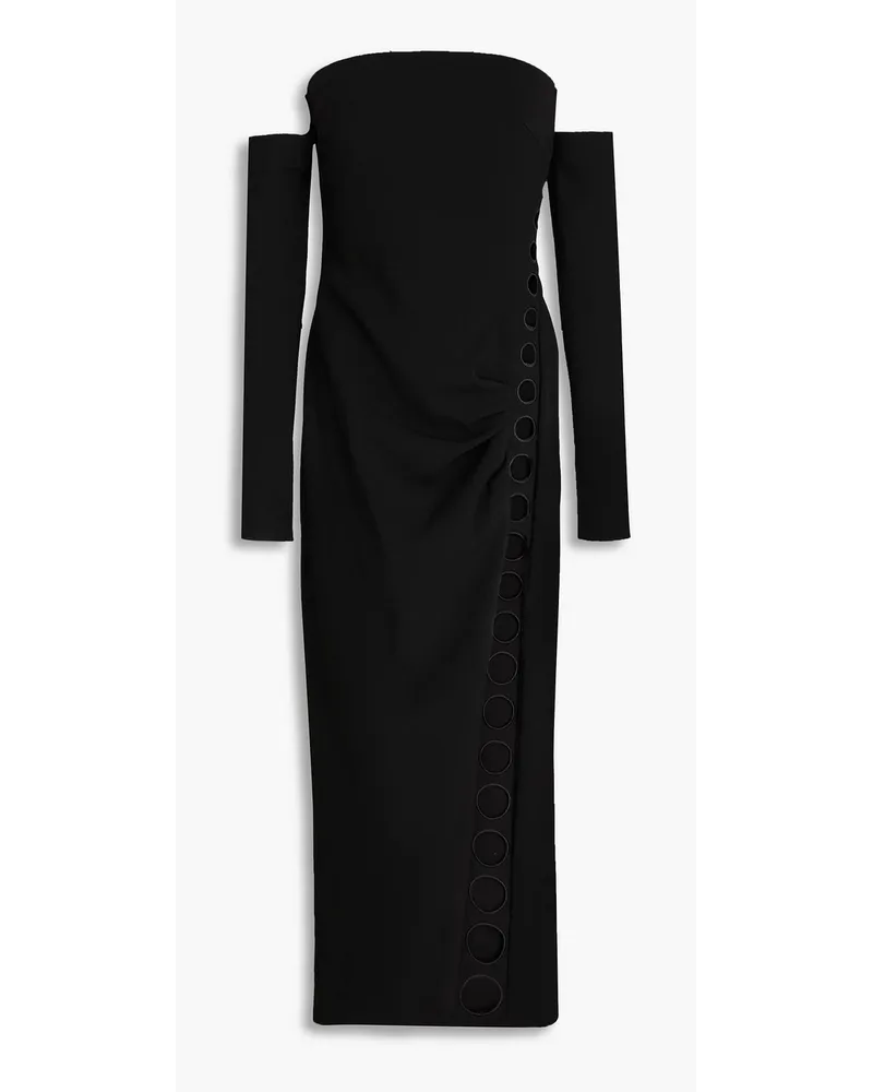 Cult Gaia Capri strapless cutout stretch-jersey midi dress - Black Black