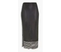 Caitlin crystal-embellished tulle midi skirt - Black