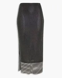 ROTATE Birger Christensen Caitlin crystal-embellished tulle midi skirt - Black Black