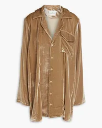 Le Kasha 1918 Oversized velvet shirt - Neutral Neutral