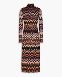 Missoni Crochet-knit wool-blend midi dress - Multicolor Multicolor