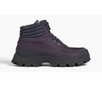 Nubuck and rubber hiking boots - Blue