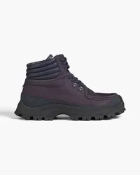 Emporio Armani Nubuck and rubber hiking boots - Blue Blue