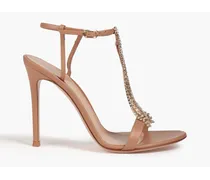 Selma embellished leather sandals - Neutral