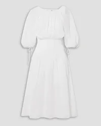 Skin Barrie shirred cotton-voile midi dress - White White