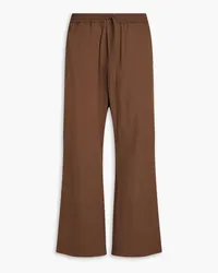 LE 17 SEPTEMBRE Crinkled shell drawstring track pants - Brown Brown