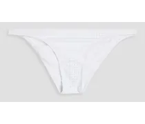 Perforated low-rise bikini briefs - White