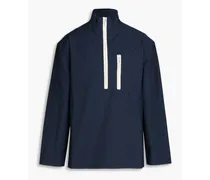 Le Haut Vanilla cotton-blend twill half-zip jacket - Blue
