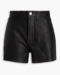 Frame Denim Leather shorts - Black Black