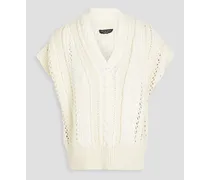 Ribbed cotton vest - White
