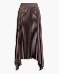 Joseph Ade pleated satin-crepe maxi skirt - Brown Brown