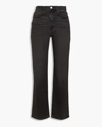 Frame Denim Le Jane cropped high-rise straight-leg jeans - Gray Gray