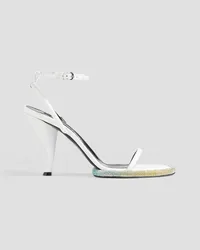 Sergio Rossi sr Bijoux crystal-embellished leather sandals - White White