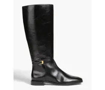 Buckled leather boots - Black