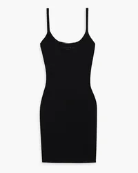 Alexander Wang Logo-print stretch-jersey mini dress - Black Black