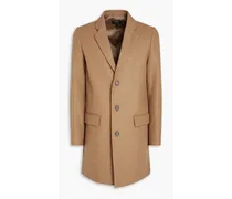 Wool-blend felt coat - Brown