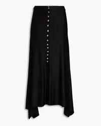 Paco Rabanne Satin-jersey midi skirt - Black Black