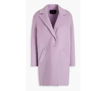 Brushed wool-blend felt coat - Purple