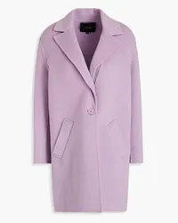 Maje Brushed wool-blend felt coat - Purple Purple