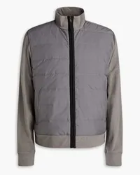 James Perse Jersey-paneled quilted shell jacket - Gray Gray