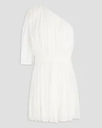 ba&sh One-shoulder plissé georgette mini dress - White White