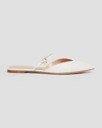 Gianvito Rossi Ribbon leather slippers - White White