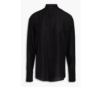 Jordan silk-blend crepe de chine shirt - Black