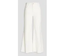 Le Palazzo high-rise wide-leg jeans - White