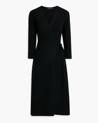 arch4 Florentina cashmere midi wrap dress - Black Black