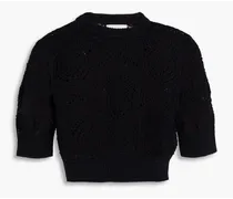 Jaro cropped crochet top - Black