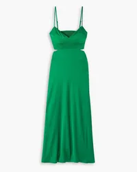 A.L.C. Blakely cutout satin midi dress - Green Green