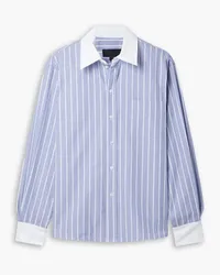 Nili Lotan Telma striped cotton-poplin shirt - Blue Blue