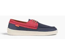 Costas two-tone nubuck boat shoes - Blue