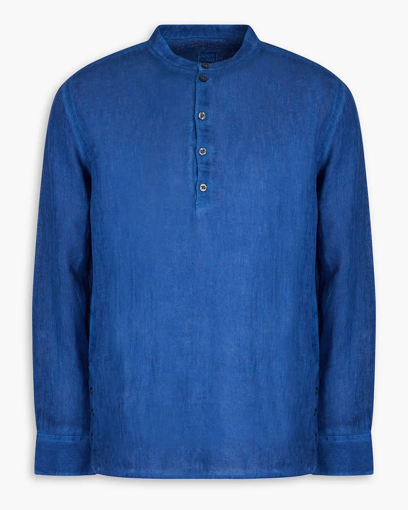 120% Lino Linen shirt - Blue Blue