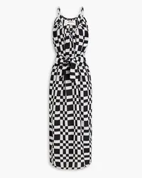 Mara Hoffman Checked cotton and TENCEL™-blend gauze midi dress - Black Black