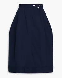 3.1 phillip lim Cotton Oxford midi skirt - Blue Blue